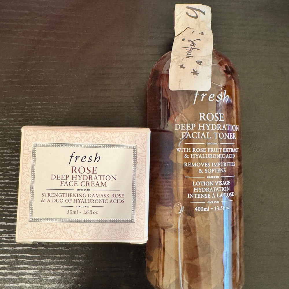Fresh Rose Deep Hydration Face Cream and Toner Set
